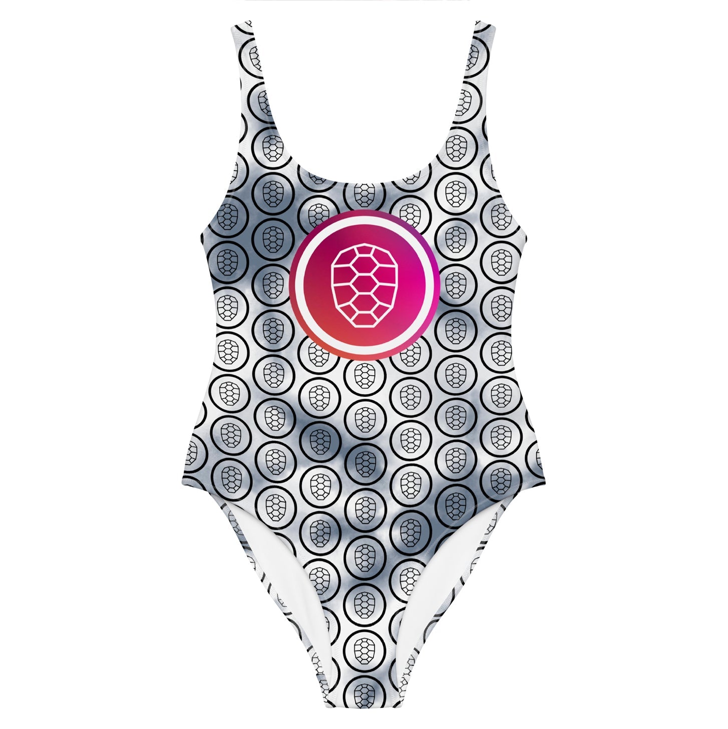 One-Piece Swimsuit in Grey Tie Dye - ONETURTLE