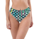 Recycled High-Waisted Bikini Bottom in Flower - ONETURTLE