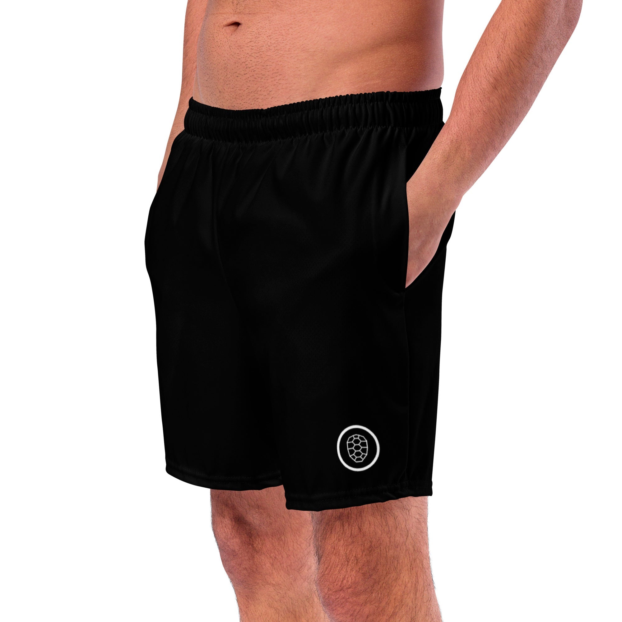 Recycled Swim Short in Black - ONETURTLE