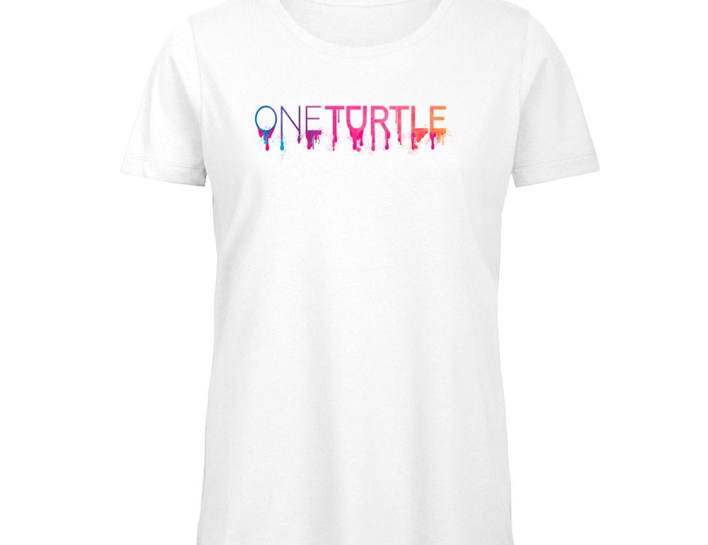Street Art ONETURTLE T-shirt Women in White - ONETURTLE