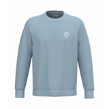 PlanetAir sweatshirt in aquamarine, front view with ONETURTLE chest logo