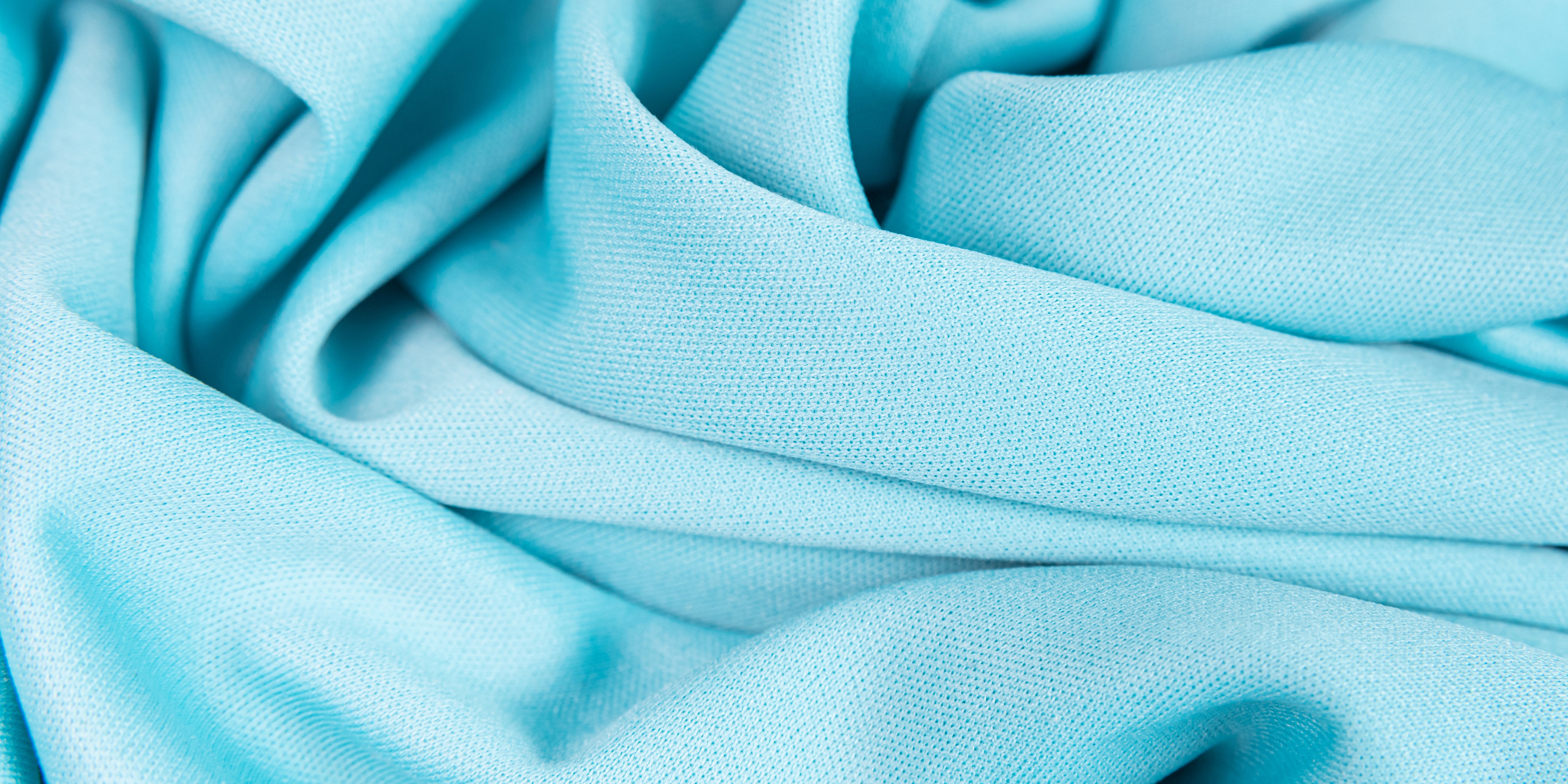 Close-up of colorful recycled polyester fabric