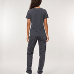 Slub T-shirt Women in Anthracite - ONETURTLE