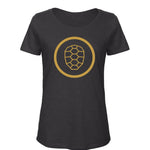 Slub T-shirt Women in Black - ONETURTLE