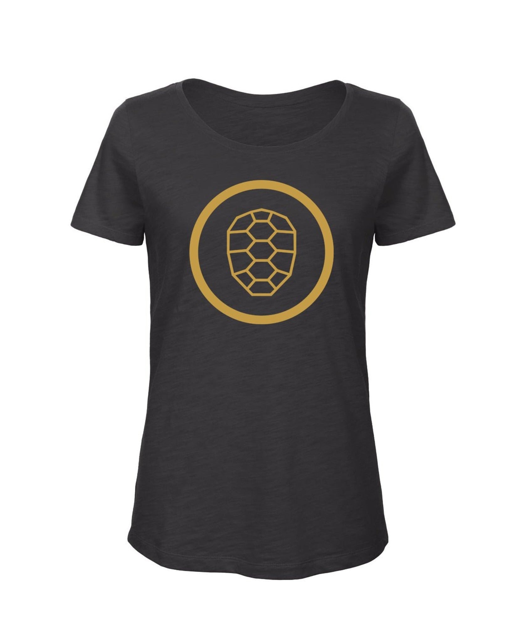 Slub T-shirt Women in Black - ONETURTLE