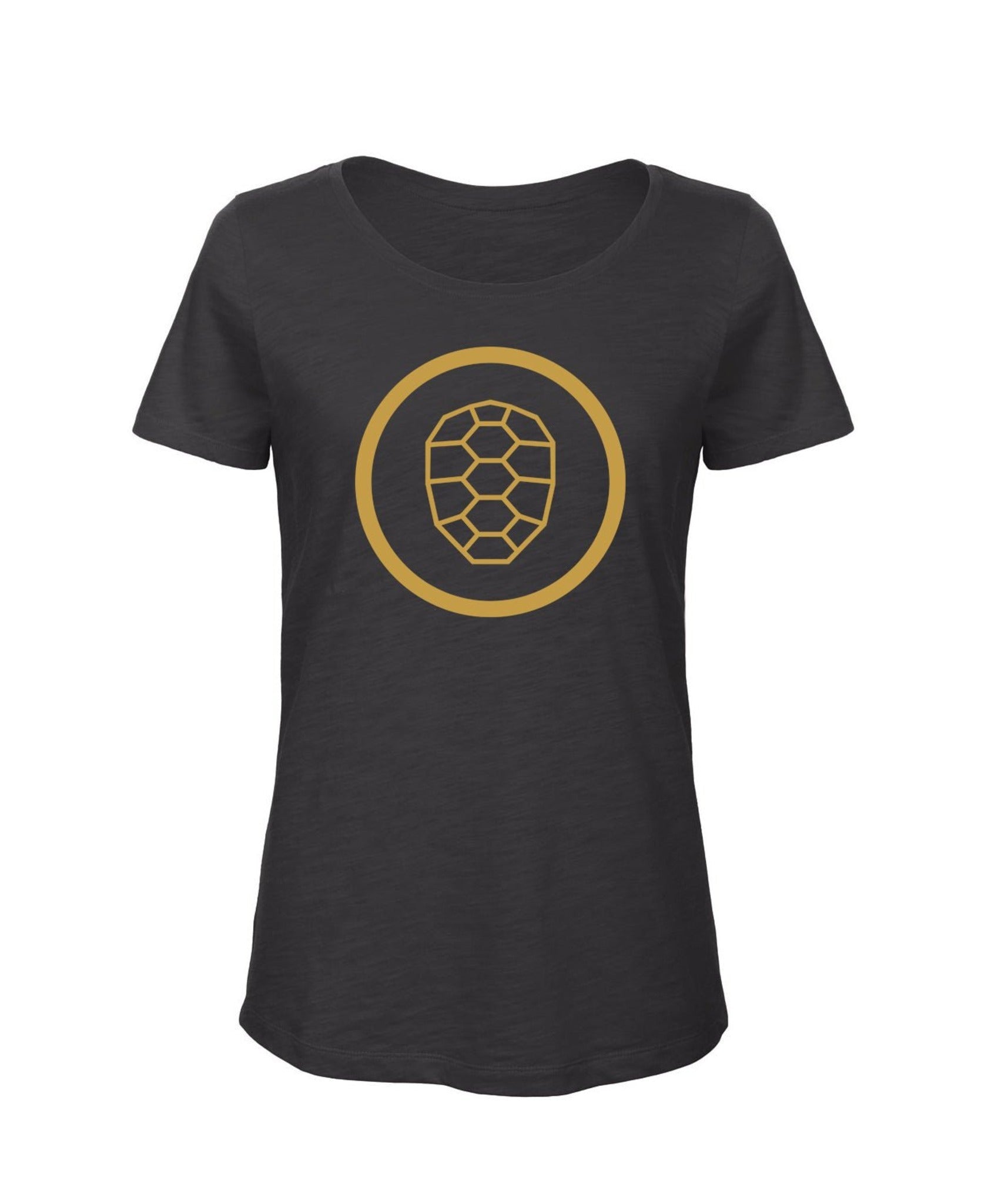 Slub T-shirt Women in Black - ONETURTLE
