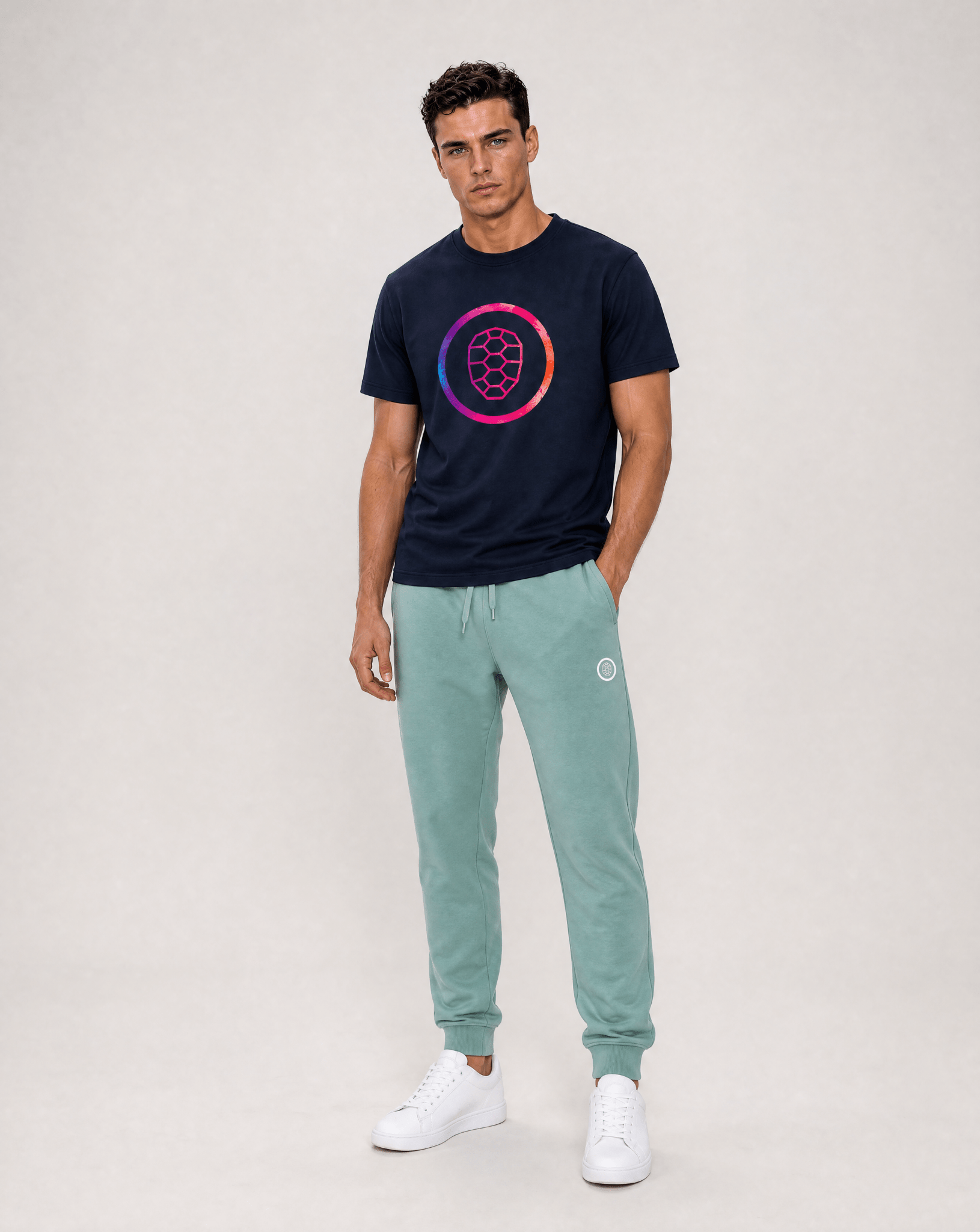 Street Art Logo T-shirt in Navy - ONETURTLE