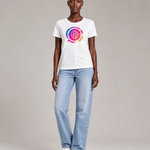 Street Art T-shirt Women in White - ONETURTLE