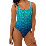 One-Piece Swimsuit in Gradient Blue - ONETURTLE