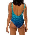One-Piece Swimsuit in Gradient Blue - ONETURTLE