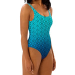 One-Piece Swimsuit in Gradient Blue - ONETURTLE