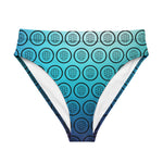 Recycled High-Waisted Bikini Bottom in Gradient Blue - ONETURTLE