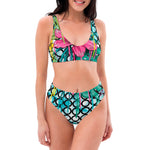 Recycled Padded Bikini Top in Flower - ONETURTLE