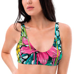 Recycled Padded Bikini Top in Flower - ONETURTLE