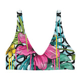 Recycled Padded Bikini Top in Flower - ONETURTLE