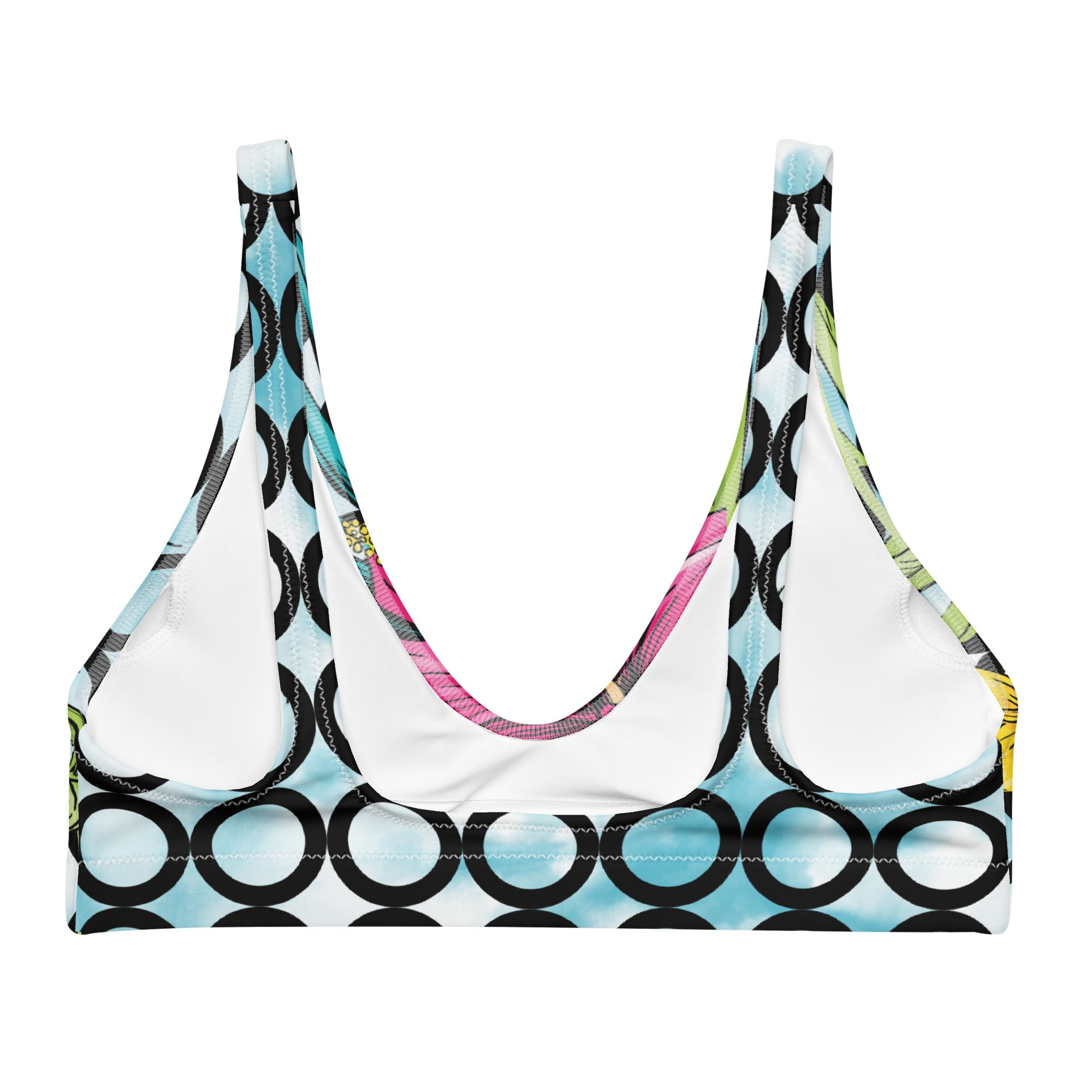 Recycled Padded Bikini Top in Flower - ONETURTLE