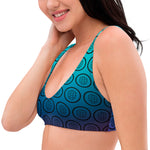 Recycled Padded Bikini Top in Gradient Blue - ONETURTLE