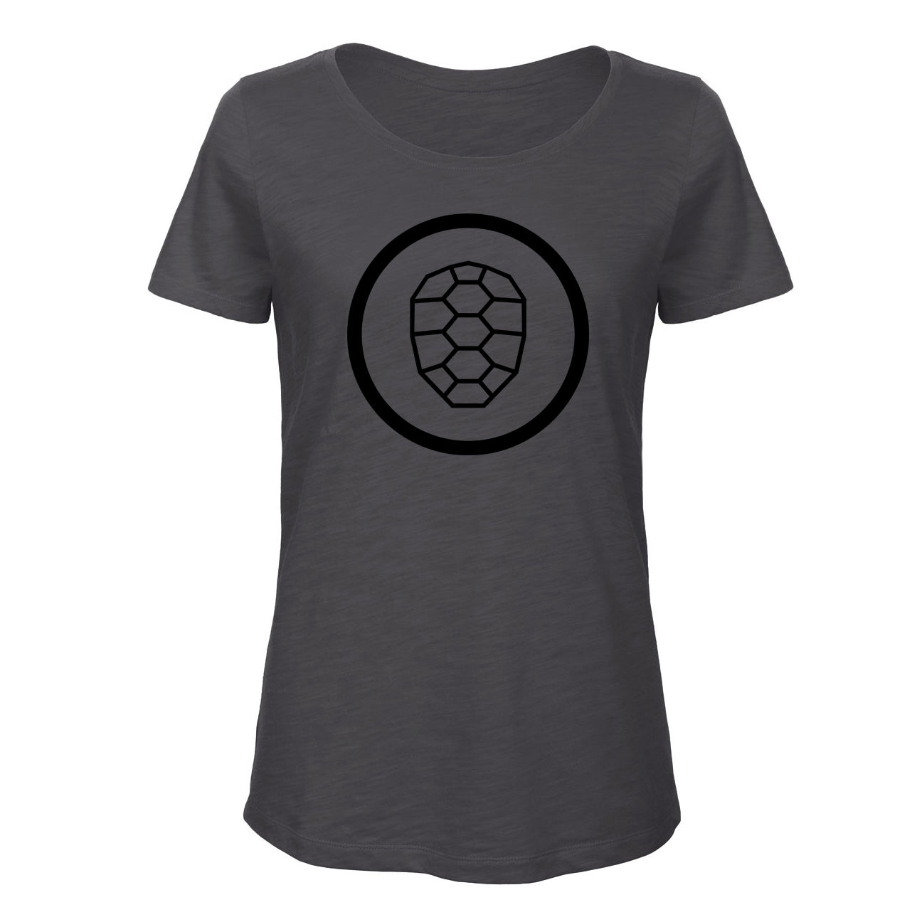 Slub T-shirt Women in Anthracite - ONETURTLE