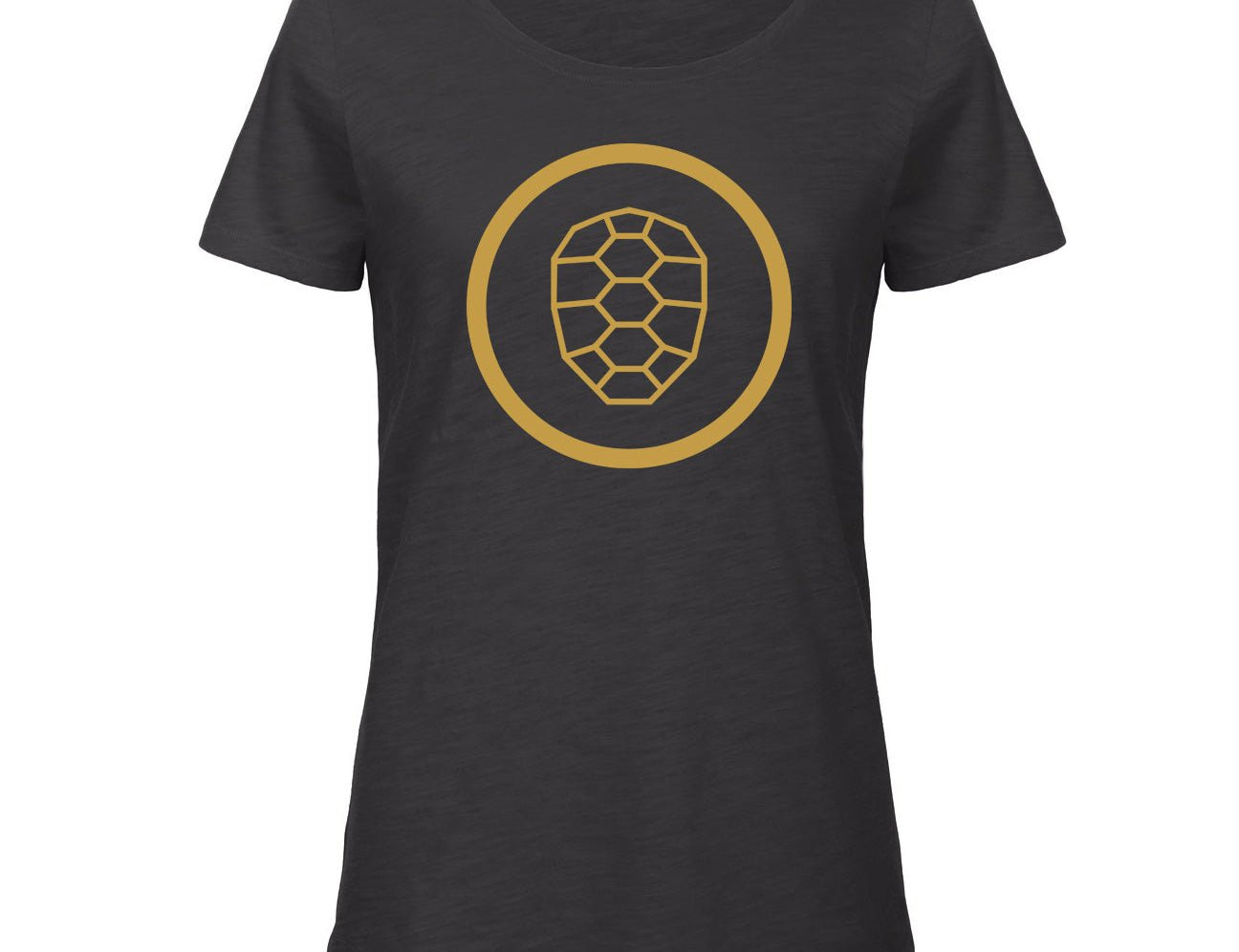 Slub T-shirt Women in Black - ONETURTLE