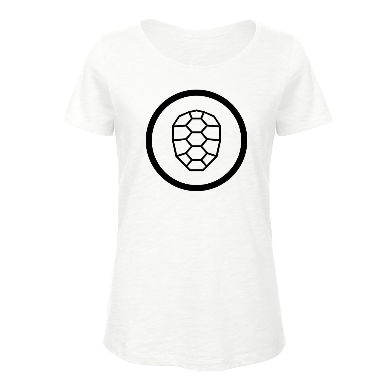 Slub T-shirt Women in White - ONETURTLE