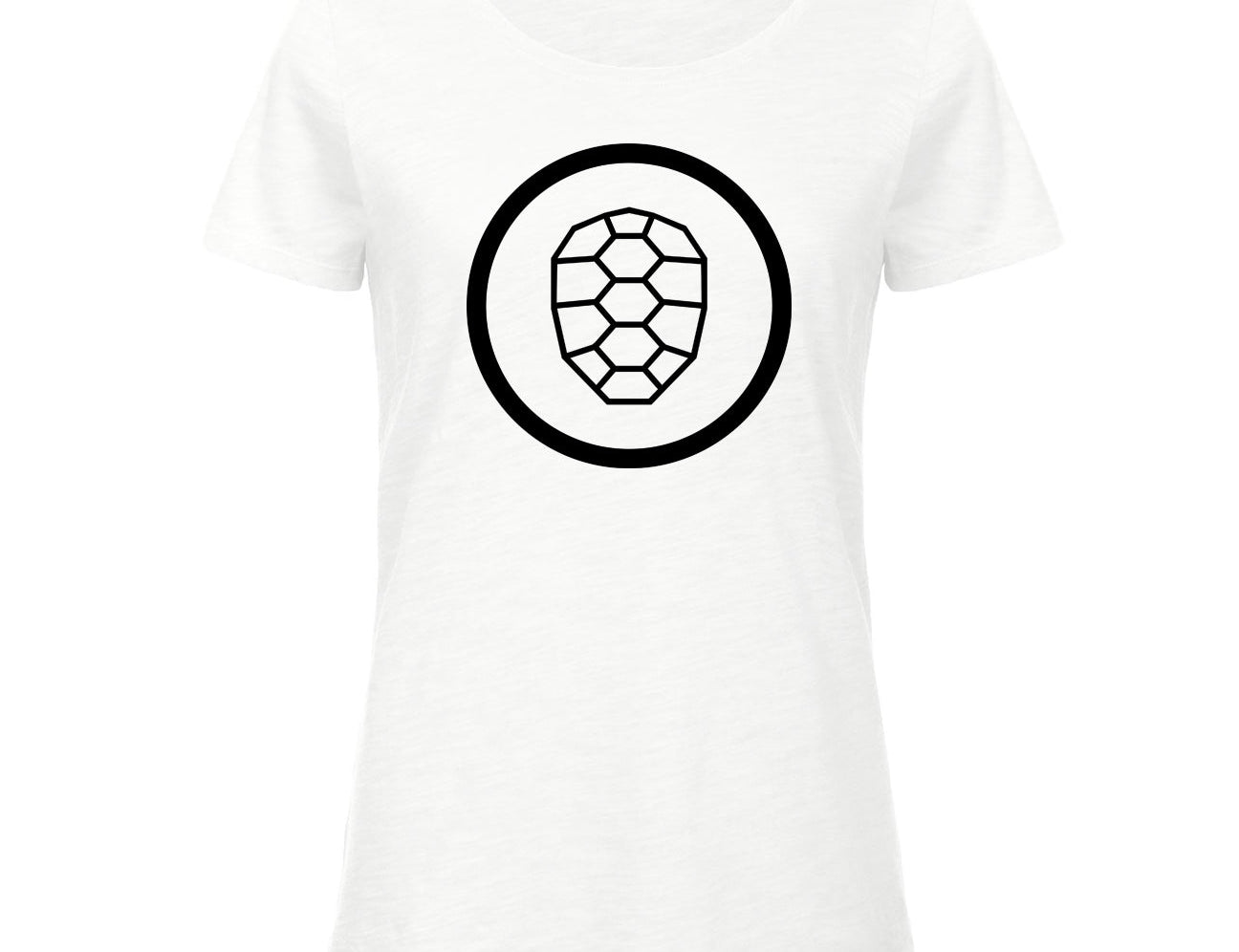 Slub T-shirt Women in White - ONETURTLE