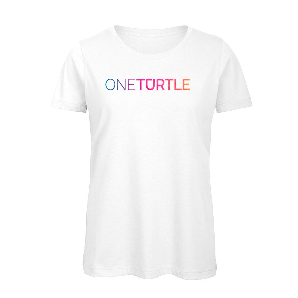 Street Art Paint T-shirt Women in White - ONETURTLE