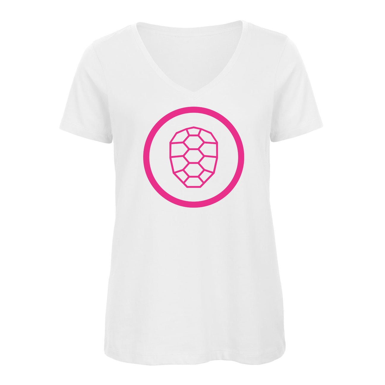 V-neck T-shirt Women in White - ONETURTLE