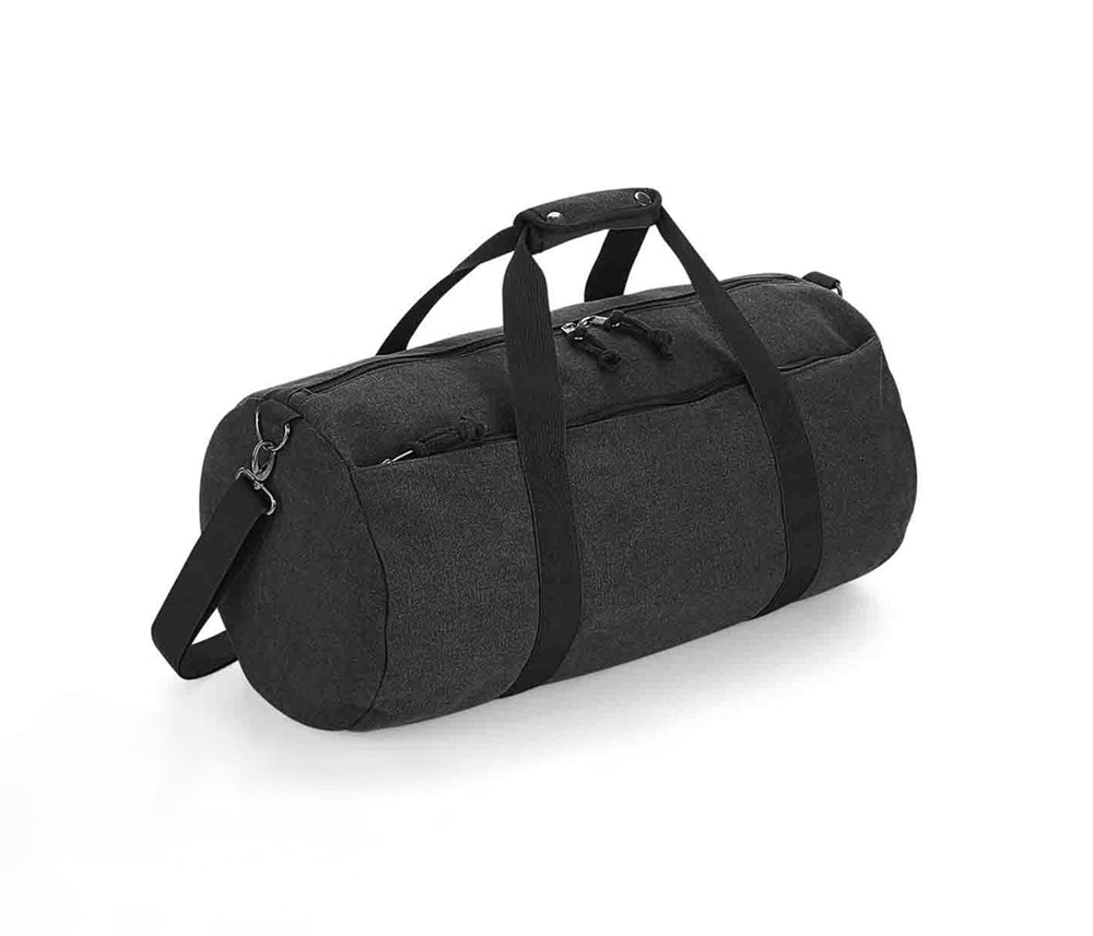 Vintage Canvas Barrel Bag Black - ONETURTLE